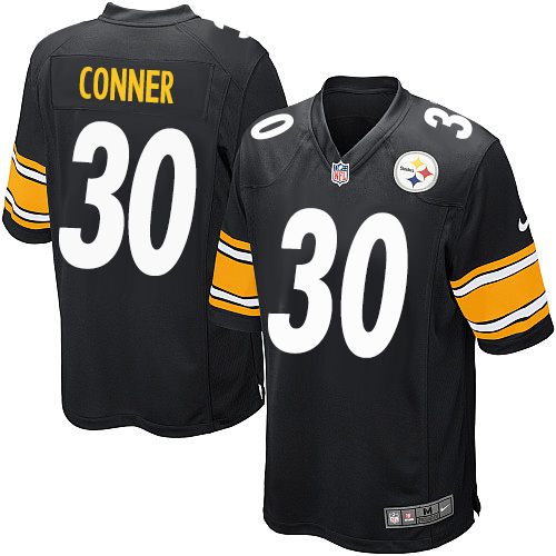 Nike Steelers #30 James Conner Black Team Color Youth Stitched NFL Elite Jersey